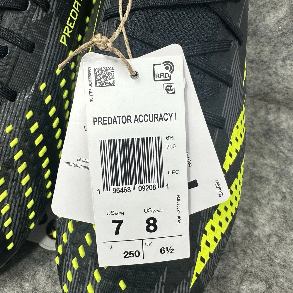 Adidas Predator Accuracy .1 FG Soccer Cleats Mens Size 7 Black Green IG0782